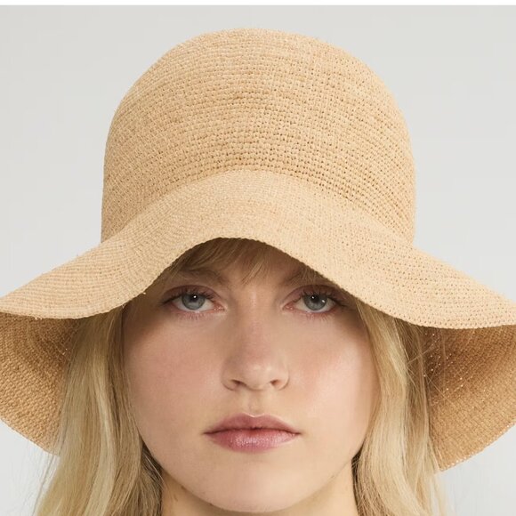 Aritzia Sunbeam Raffia Short-brim Hat - Picture 1 of 4